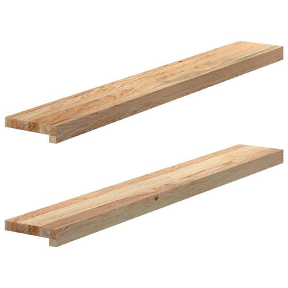 Window Sills 2 pcs Untreated 110x15x2 cm Solid Wood Oak