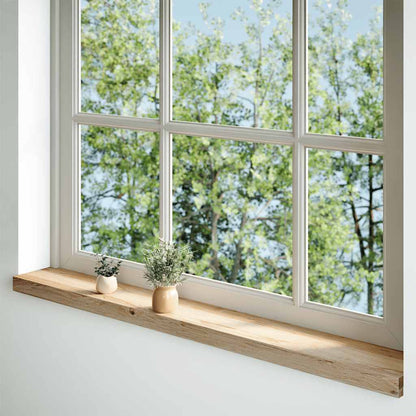 Window Sills 2 pcs Untreated 110x15x2 cm Solid Wood Oak