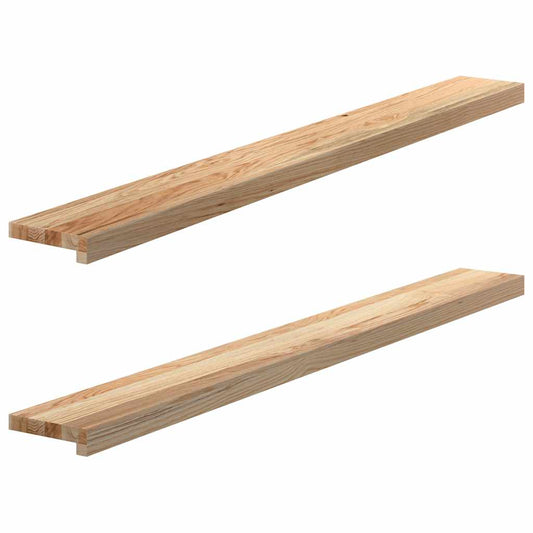 Window Sills 2 pcs Untreated 140x15x2 cm Solid Wood Oak