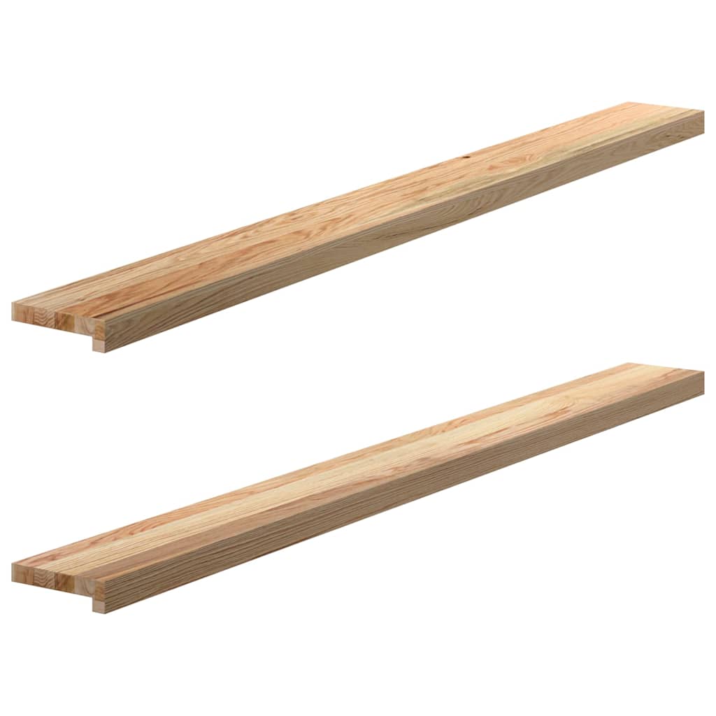 Window Sills 2 pcs Untreated 160x15x2 cm Solid Wood Oak