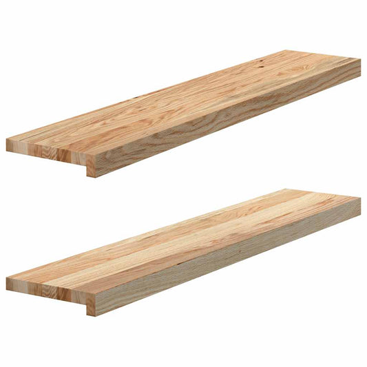 Window Sills 2 pcs Untreated 100x20x2 cm Solid Wood Oak