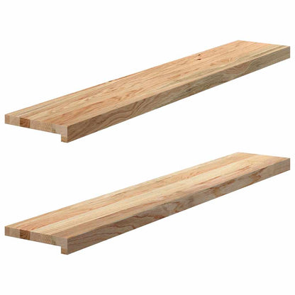 Window Sills 2 pcs Untreated 120x20x2 cm Solid Wood Oak