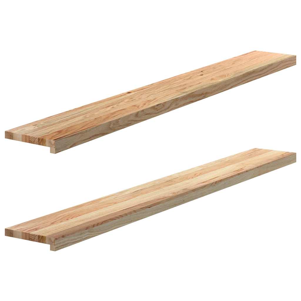 Window Sills 2 pcs Untreated 160x20x2 cm Solid Wood Oak