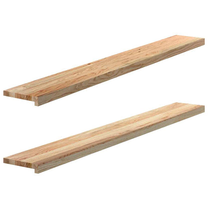 Window Sills 2 pcs Untreated 160x20x2 cm Solid Wood Oak