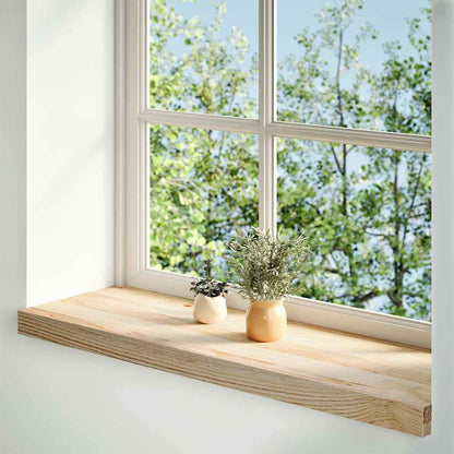 Window Sills 2 pcs Untreated 80x25x2 cm Solid Wood Oak