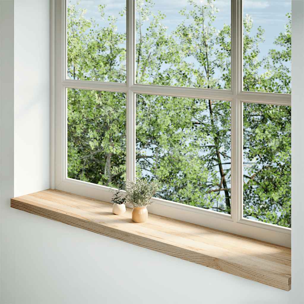 Window Sills 2 pcs Untreated 140x25x2 cm Solid Wood Oak