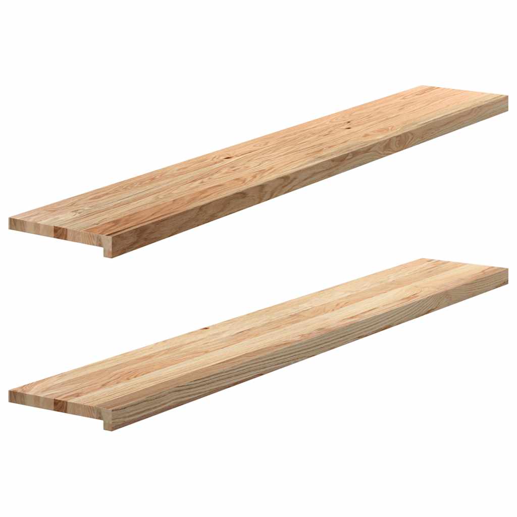 Window Sills 2 pcs Untreated 160x25x2 cm Solid Wood Oak