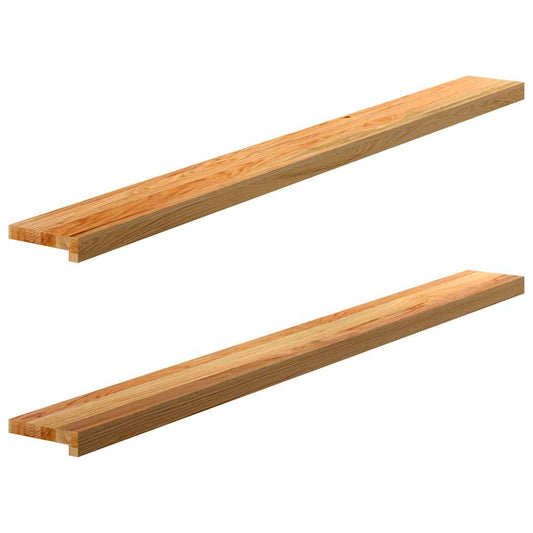 Window Sills 2 pcs Light Brown 160x15x2 cm Solid Wood Oak