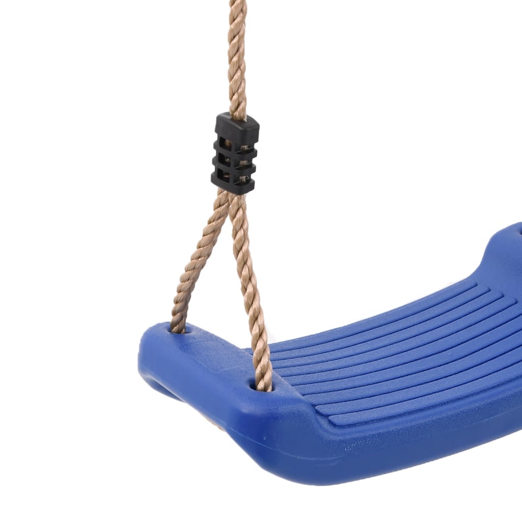 Outdoor Swing Seat for Kids Single with Adjustable Rope Blue