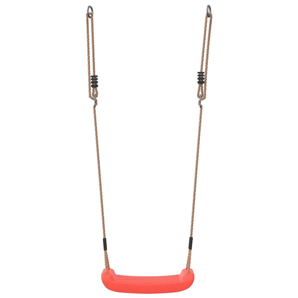 Outdoor Swing Seat for Kids Single with Adjustable Rope Red