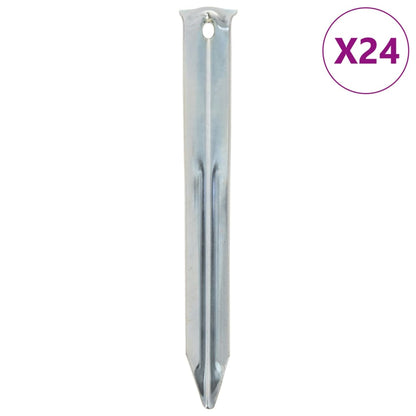 Tent Pegs 24 pcs 17 cm Ø20 mm Galvanised Steel