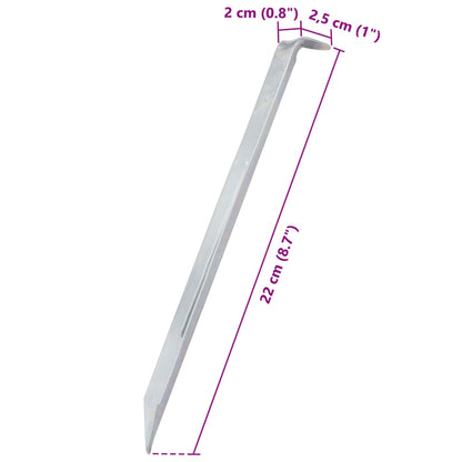 Tent Pegs 24 pcs 22 cm Ø20 mm Galvanised Steel