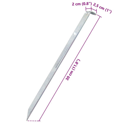 Tent Pegs 24 pcs 30 cm Ø20 mm Galvanised Steel