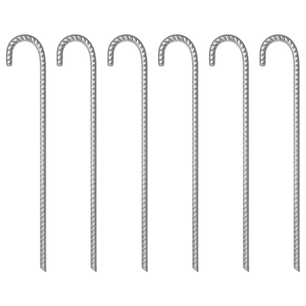 Tent Pegs 6 pcs 41.5 cm Ø12 mm Galvanised Steel