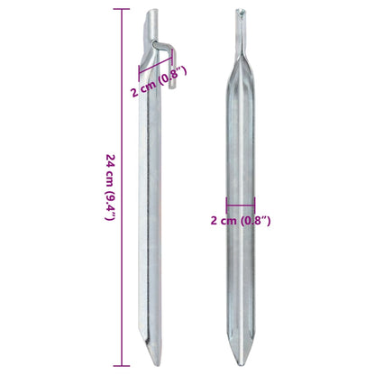 Tent Pegs 24 pcs V-shaped 24 cm Ø20 mm Galvanised Steel