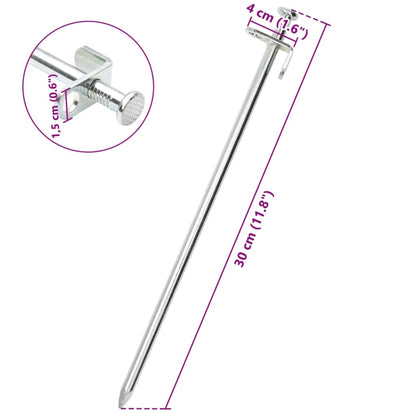 Tent Pegs 24 pcs 30 cm 8 mm Galvanised Steel