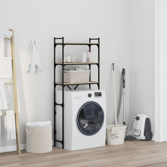 Washing Machine Shelf Sonoma Oak 67x25x163 cm Engineered Wood