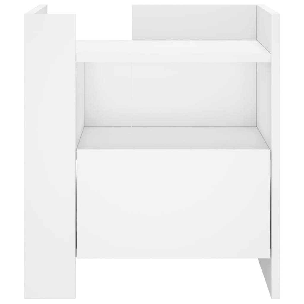 Bedside Cabinet White 45x50x50 cm Engineered Wood