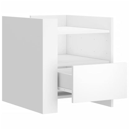 Bedside Cabinet White 45x50x50 cm Engineered Wood