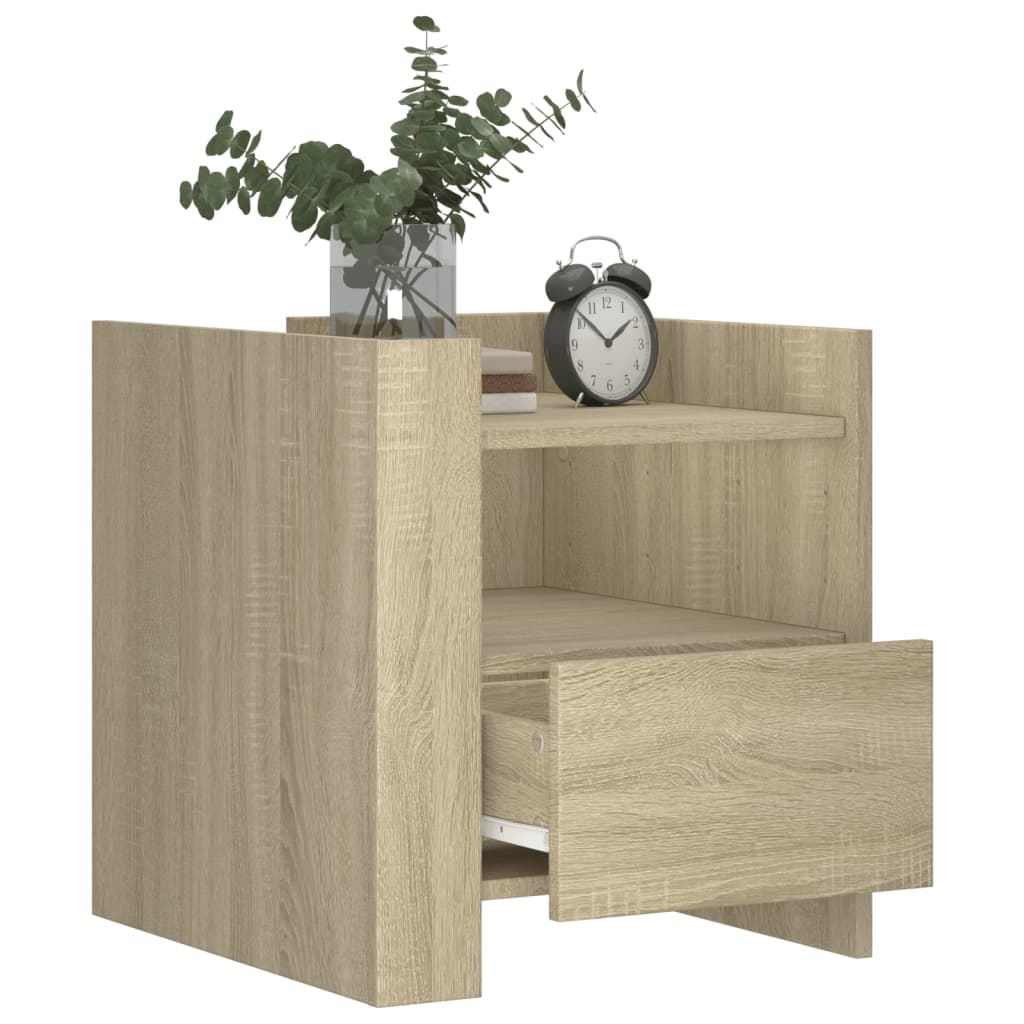 Bedside Cabinet Sonoma Oak 45x50x50 cm Engineered Wood