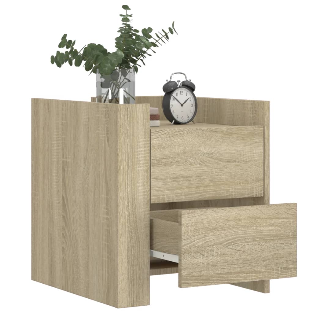 Bedside Cabinet Sonoma Oak 45x50x50 cm Engineered Wood