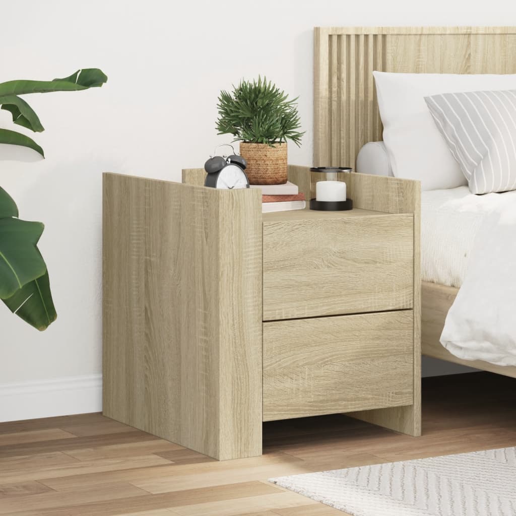 Bedside Cabinet Sonoma Oak 45x50x50 cm Engineered Wood