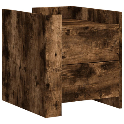 Bedside Cabinet Smoked Oak 45x50x50 cm Engineered Wood