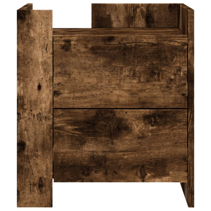 Bedside Cabinet Smoked Oak 45x50x50 cm Engineered Wood