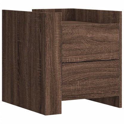 Bedside Cabinet Brown Oak 45x50x50 cm Engineered Wood