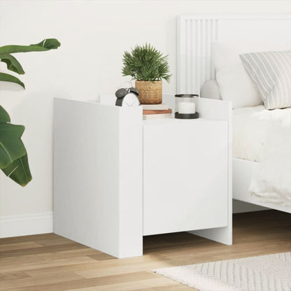 Bedside Cabinet White 45x50x50 cm Engineered Wood