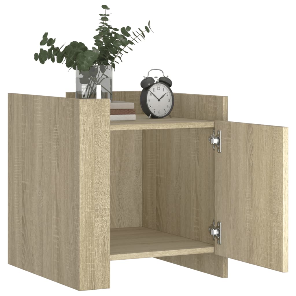 Bedside Cabinet Sonoma Oak 45x50x50 cm Engineered Wood