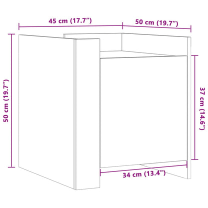 Bedside Cabinet Sonoma Oak 45x50x50 cm Engineered Wood