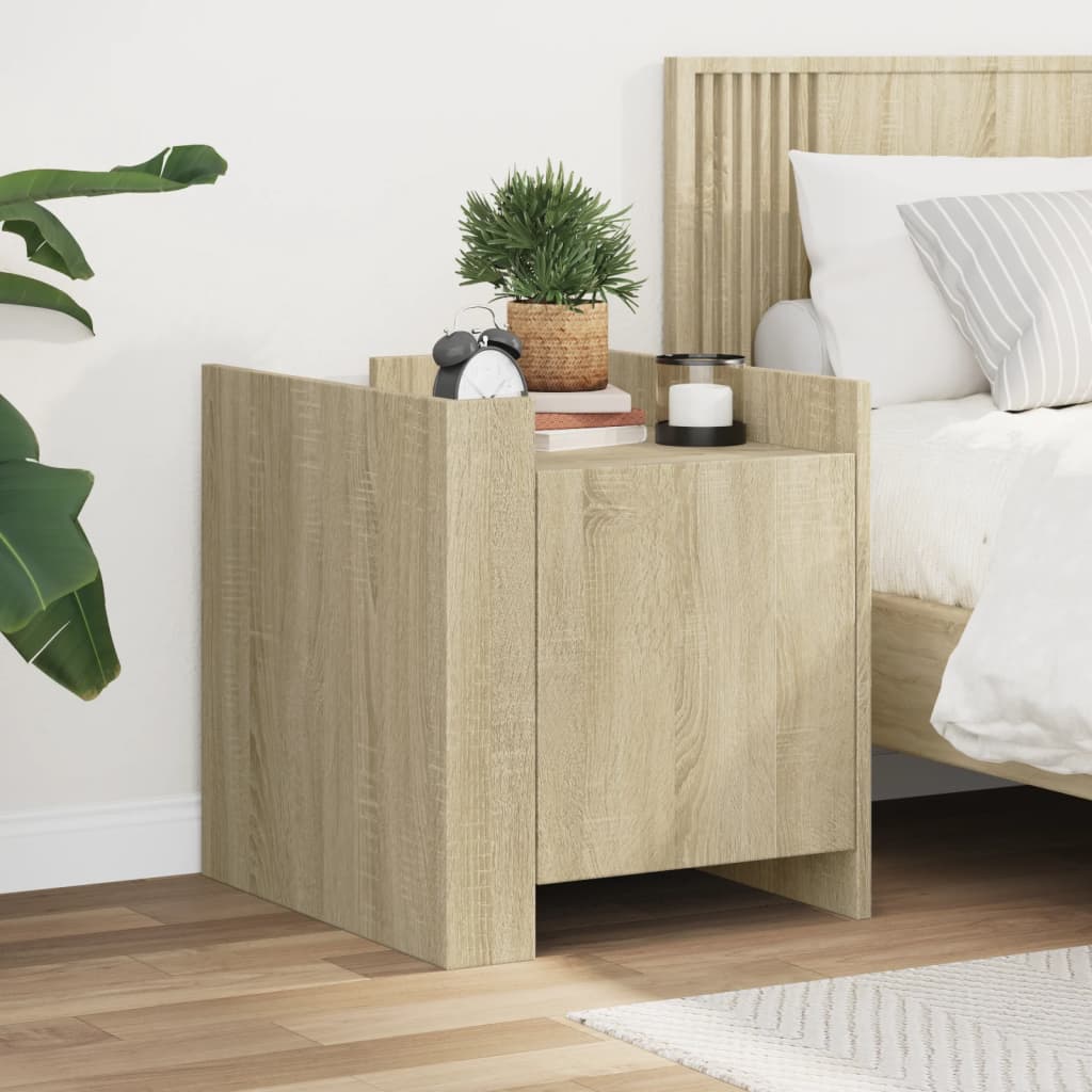 Bedside Cabinet Sonoma Oak 45x50x50 cm Engineered Wood