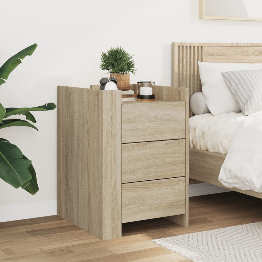 Bedside Cabinet Sonoma Oak 45x50x65 cm Engineered Wood