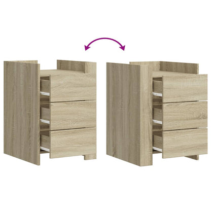 Bedside Cabinet Sonoma Oak 45x50x65 cm Engineered Wood