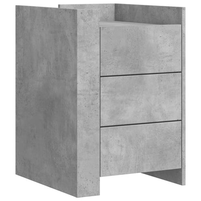 Bedside Cabinet Concrete Grey 45x50x65 cm Engineered Wood