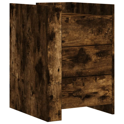 Bedside Cabinet Smoked Oak 45x50x65 cm Engineered Wood