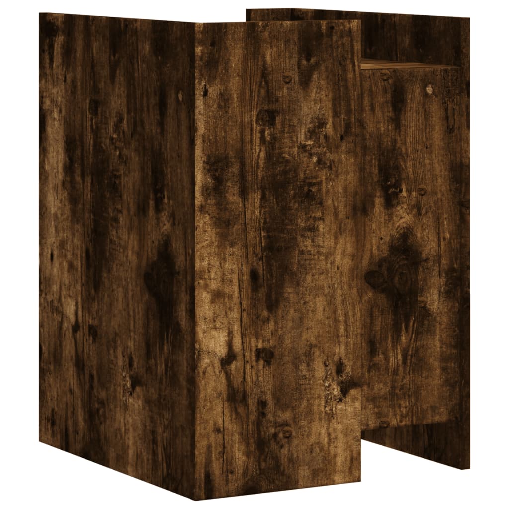 Bedside Cabinet Smoked Oak 45x50x65 cm Engineered Wood