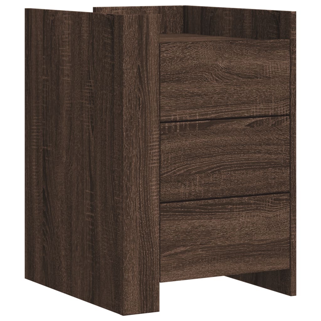 Bedside Cabinet Brown Oak 45x50x65 cm Engineered Wood