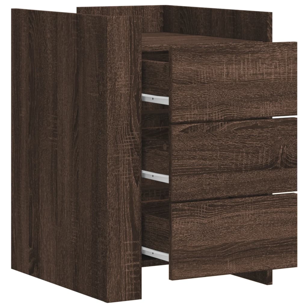 Bedside Cabinet Brown Oak 45x50x65 cm Engineered Wood