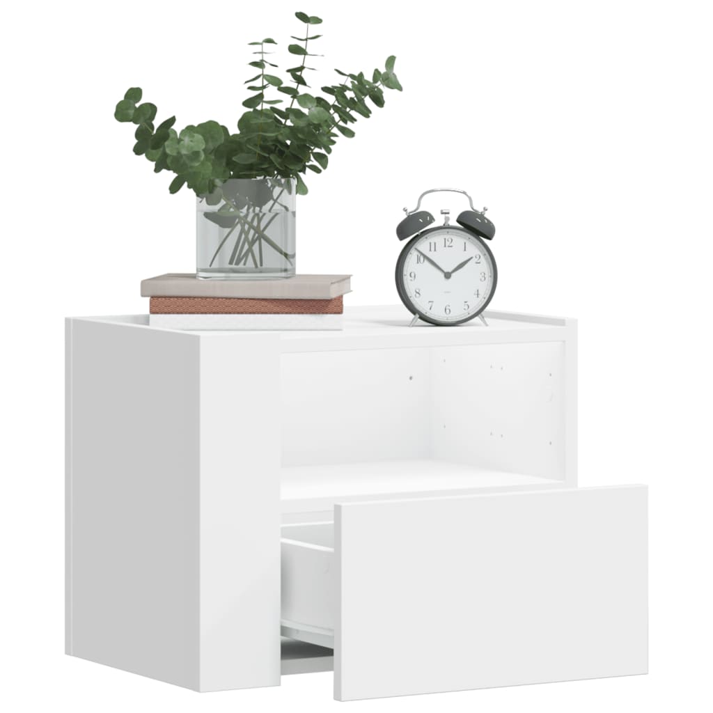 Wall-mounted Bedside Cabinet White 45x30x35 cm