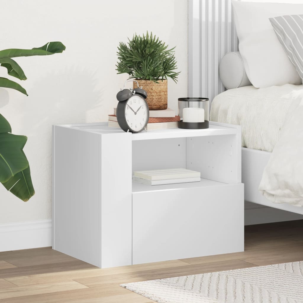 Wall-mounted Bedside Cabinet White 45x30x35 cm