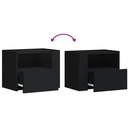 Wall-mounted Bedside Cabinets 2 pcs Black 45x30x35 cm