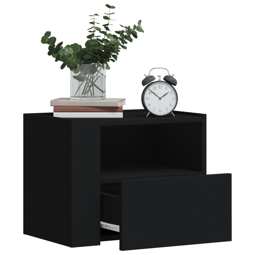 Wall-mounted Bedside Cabinets 2 pcs Black 45x30x35 cm