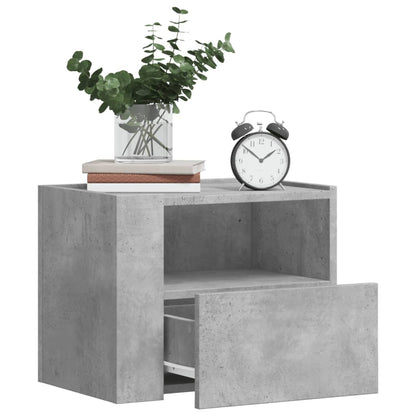 Wall-mounted Bedside Cabinet Concrete Grey 45x30x35 cm