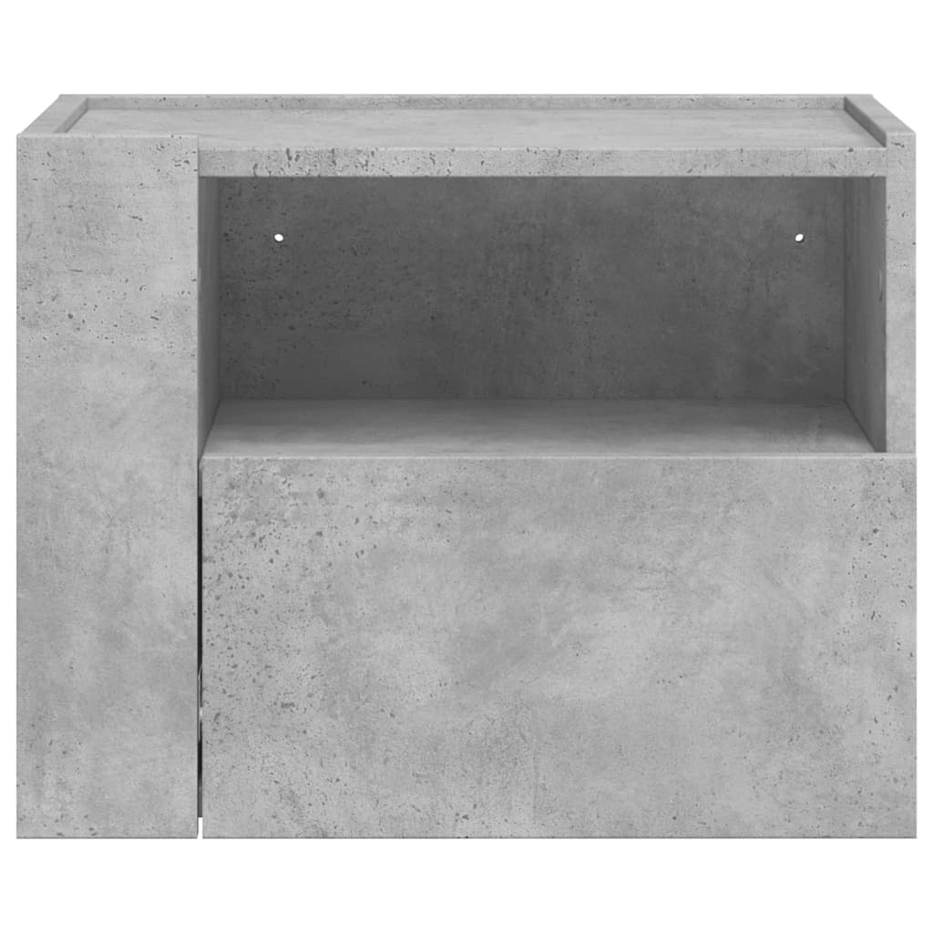 Wall-mounted Bedside Cabinet Concrete Grey 45x30x35 cm