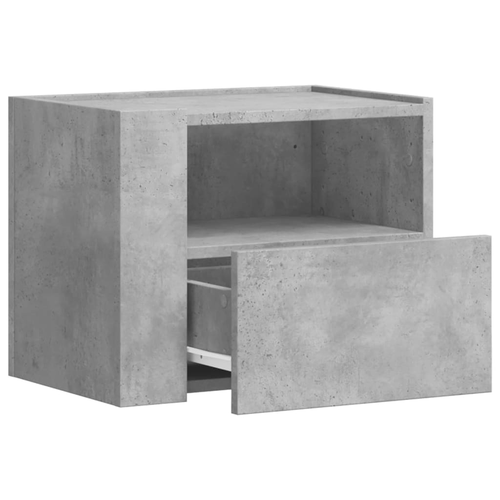 Wall-mounted Bedside Cabinet Concrete Grey 45x30x35 cm