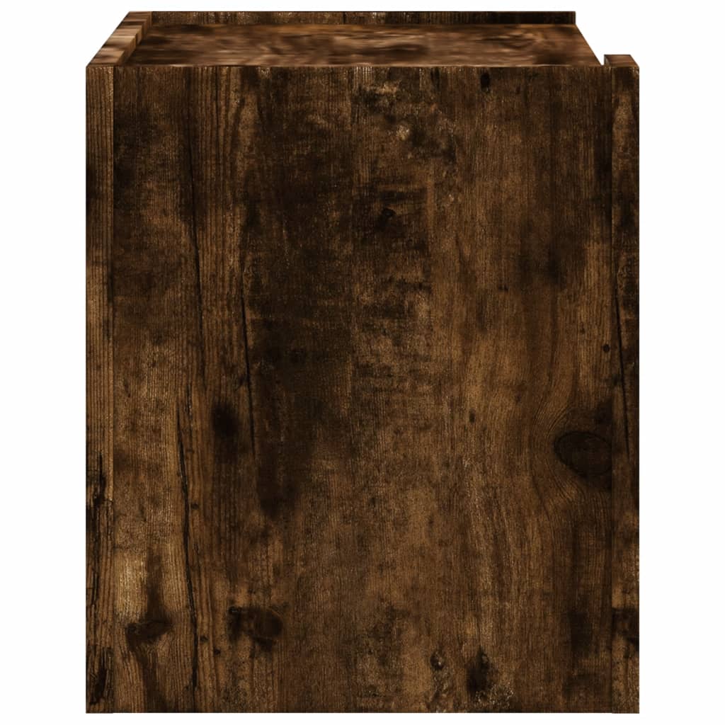 Wall-mounted Bedside Cabinet Smoked Oak 45x30x35 cm