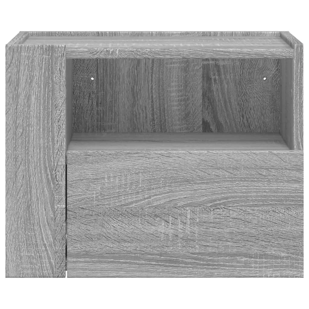 Wall-mounted Bedside Cabinet Grey Sonoma 45x30x35 cm