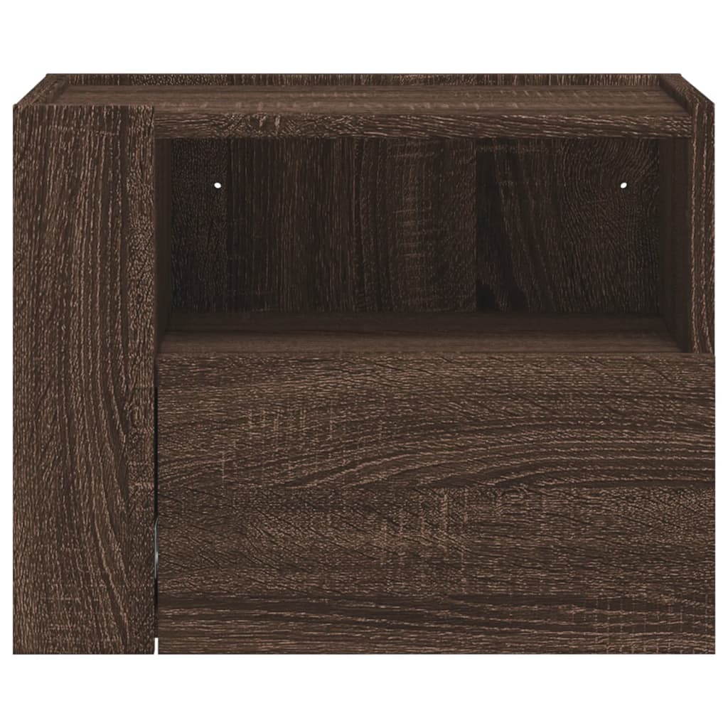 Wall-mounted Bedside Cabinet Brown Oak 45x30x35 cm